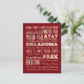 Famous Places of Oklahoma, Verenigde Staten. Briefkaart (Staand voorkant)