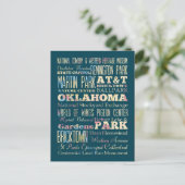 Famous Places of Oklahoma, Verenigde Staten. Briefkaart (Staand voorkant)