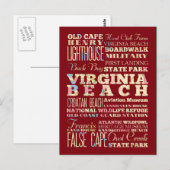 Famous Places of Virginia Beach, Virginia. Briefkaart (Voorkant / Achterkant)