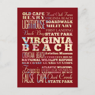 Famous Places of Virginia Beach, Virginia. Briefkaart