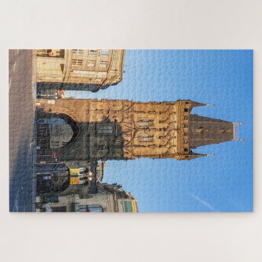 Famous Powder Tower - Praag, Tsjechië Legpuzzel (Horizontaal)