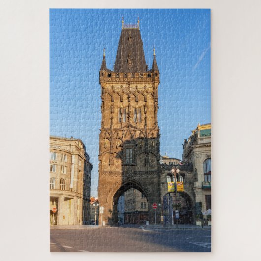 Famous Powder Tower - Praag, Tsjechië Legpuzzel (Verticaal)