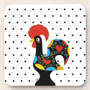 Famous Rooster of Barcelos Nr 09 - Polka Dots Drankjes Onderzetter