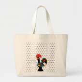 Famous Rooster of Barcelos Nr 09 - Polka Dots Grote Tote Bag (Voorkant)