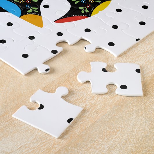 Famous Rooster of Barcelos Nr 09 - Polka Dots Legpuzzel (Zijkant)