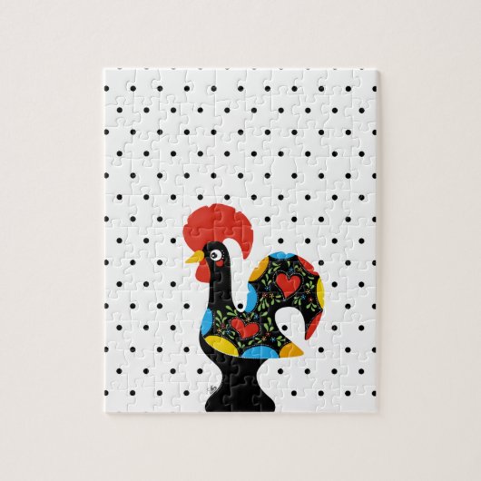 Famous Rooster of Barcelos Nr 09 - Polka Dots Legpuzzel (Verticaal)
