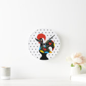 Famous Rooster of Barcelos Nr 09 - Polka Dots Ronde Klok (Huis)