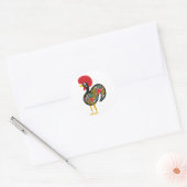Famous Rooster van Barcelona Portugal Nr. 07 Ronde Sticker (Envelop)