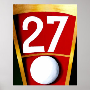 FAMOUS ROULETTE NUMMER 27 RED CASINO LAS VEGAS POSTER