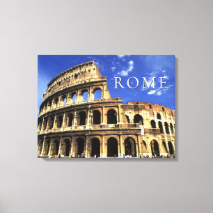 Famous Ruïnes van het Colosseum   Rome Italië Canvas Afdruk