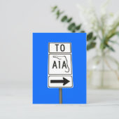 Famous State Road A1A Briefkaart (Staand voorkant)
