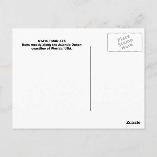 Famous State Road A1A Briefkaart (Achterkant)