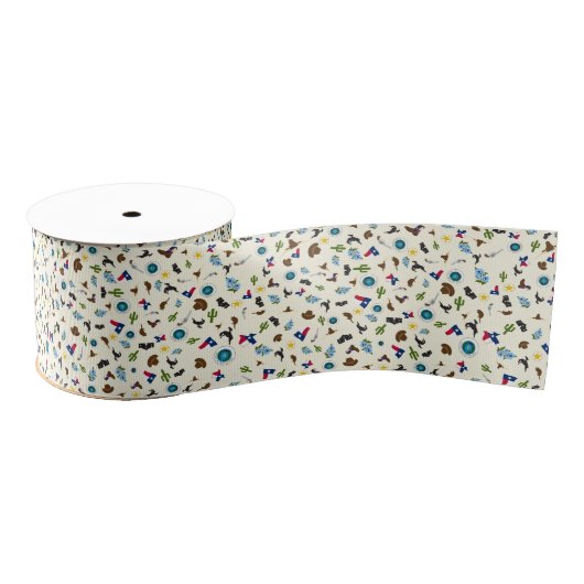 Famous Texas items - de enige sterrenstaat Grosgrain Lint (Spoel)