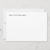 Famous Ushuaia - Tierra del Fuego, Argentinië Kaart (Achterkant)