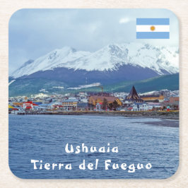 Famous Ushuaia - Tierra del Fuego, Argentinië Kartonnen Onderzetters