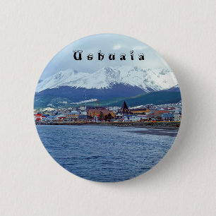 Famous Ushuaia - Tierra del Fuego, Argentinië Ronde Button 5,7 Cm