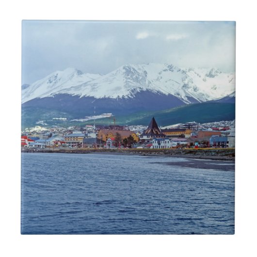 Famous Ushuaia - Tierra del Fuego, Argentinië Tegeltje (Voorkant)