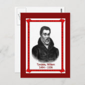 Famous, William Tyndale 1494-1536 Briefkaart (Voorkant / Achterkant)