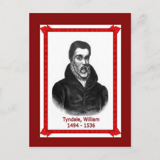 Famous, William Tyndale 1494-1536 Briefkaart (Voorkant)