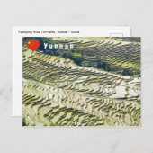 Famous yuanyang Rice Terraces - Yunnan, China Briefkaart (Voorkant / Achterkant)