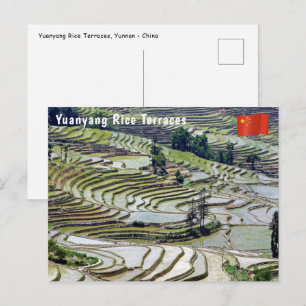 Famous yuanyang Rice Terraces - Yunnan, China Briefkaart