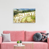Famous yuanyang Rice Terraces - Yunnan, China Canvas Afdruk (Insitu (Woonkamer))