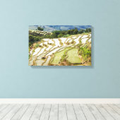 Famous yuanyang Rice Terraces - Yunnan, China Canvas Afdruk (Insitu (Houten vloer))