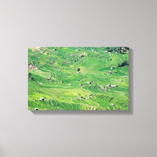 Famous yuanyang Rice Terraces - Yunnan, China Canvas Afdruk (Voorkant)