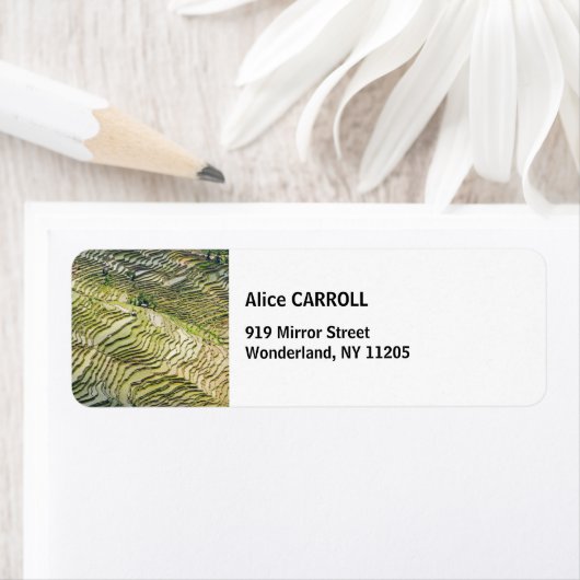 Famous yuanyang Rice Terraces - Yunnan, China Etiket (Insitu)