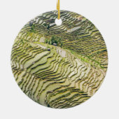 Famous yuanyang Rice Terraces - Yunnan, China Keramisch Ornament (Achterkant)