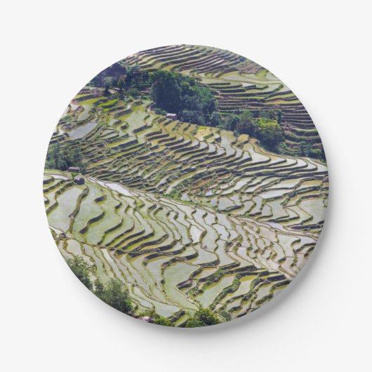 Famous yuanyang Rice Terraces - Yunnan, China Papieren Bordje (Voorkant)