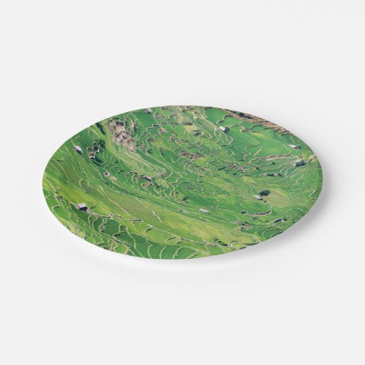 Famous yuanyang Rice Terraces - Yunnan, China Papieren Bordje (Gekanteld)