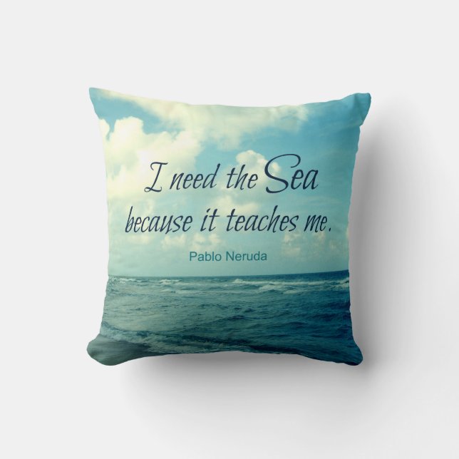 FAMOUS ZEE QUOTE PABLO NERUDA PILLOW KUSSEN (Voorkant)