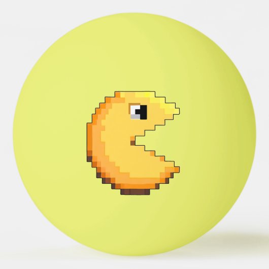 fan art PacMan tribute Black Pixel art Pingpongbal (Achterkant)