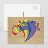 Fan Bass Rainbow Briefkaart (Voorkant / Achterkant)