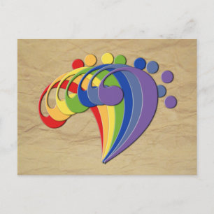 Fan Bass Rainbow Briefkaart