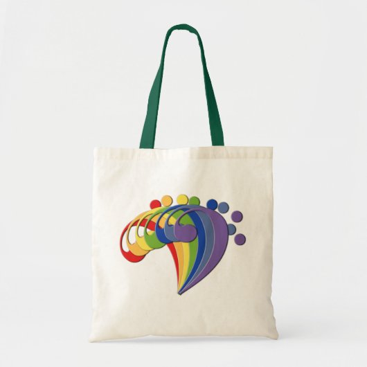 Fan Bass Rainbow Tote Bag (Voorkant)