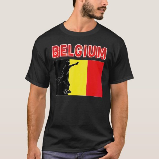 Fan Belgium National Team World Football Soccer T-shirt (Voorkant)
