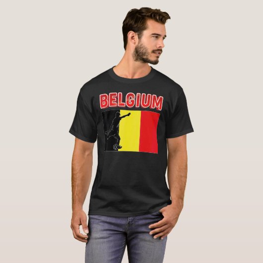 Fan Belgium National Team World Football Soccer T-shirt (Voorkant volledig)