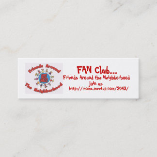 FAN Club Calling Cards - Gepersonaliseerd Contactkaartje
