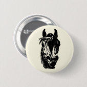 Fan Club Horse Head Ronde Button 5,7 Cm (Voorkant /achterkant)