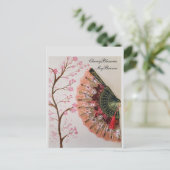 "Fan collectie" Cherry Blossom Briefkaart (Staand voorkant)