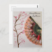 "Fan collectie" Cherry Blossom Briefkaart (Voorkant / Achterkant)