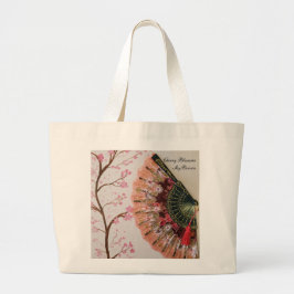 "Fan collectie" kersenbloesems Grote Tote Bag
