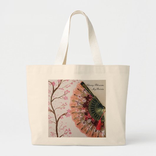 "Fan collectie" kersenbloesems Grote Tote Bag (Voorkant)