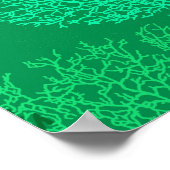 Fan Coral Print, Shades of Jade Green Poster (Hoek)