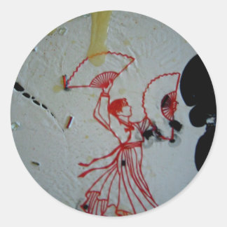 Fan Dancer 2 Ronde Sticker