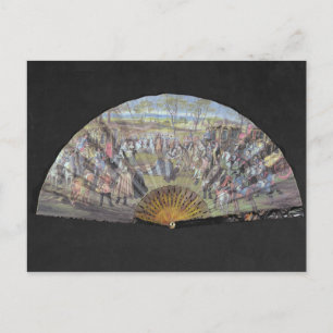 Fan die het huwelijk van Louis of France afschilde Briefkaart