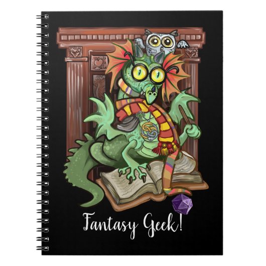 Fan Dragon "Fantasy Geek" Notitieboek (Voorkant)