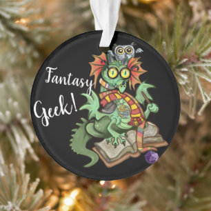 Fan Dragon "Fantasy Geek" Ornament